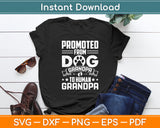 Promoted From Dog Grandpa To Human Grandpa Svg Digital Cutting File