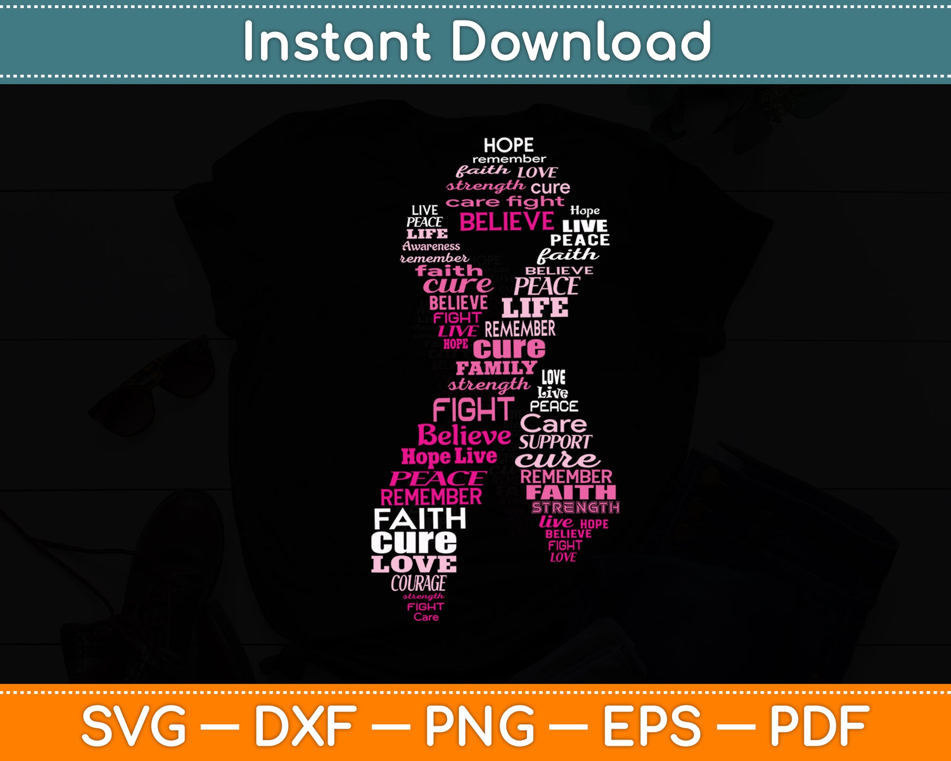 Promotion & Beyond Breast Cancer Awareness Svg Digital Cutting File