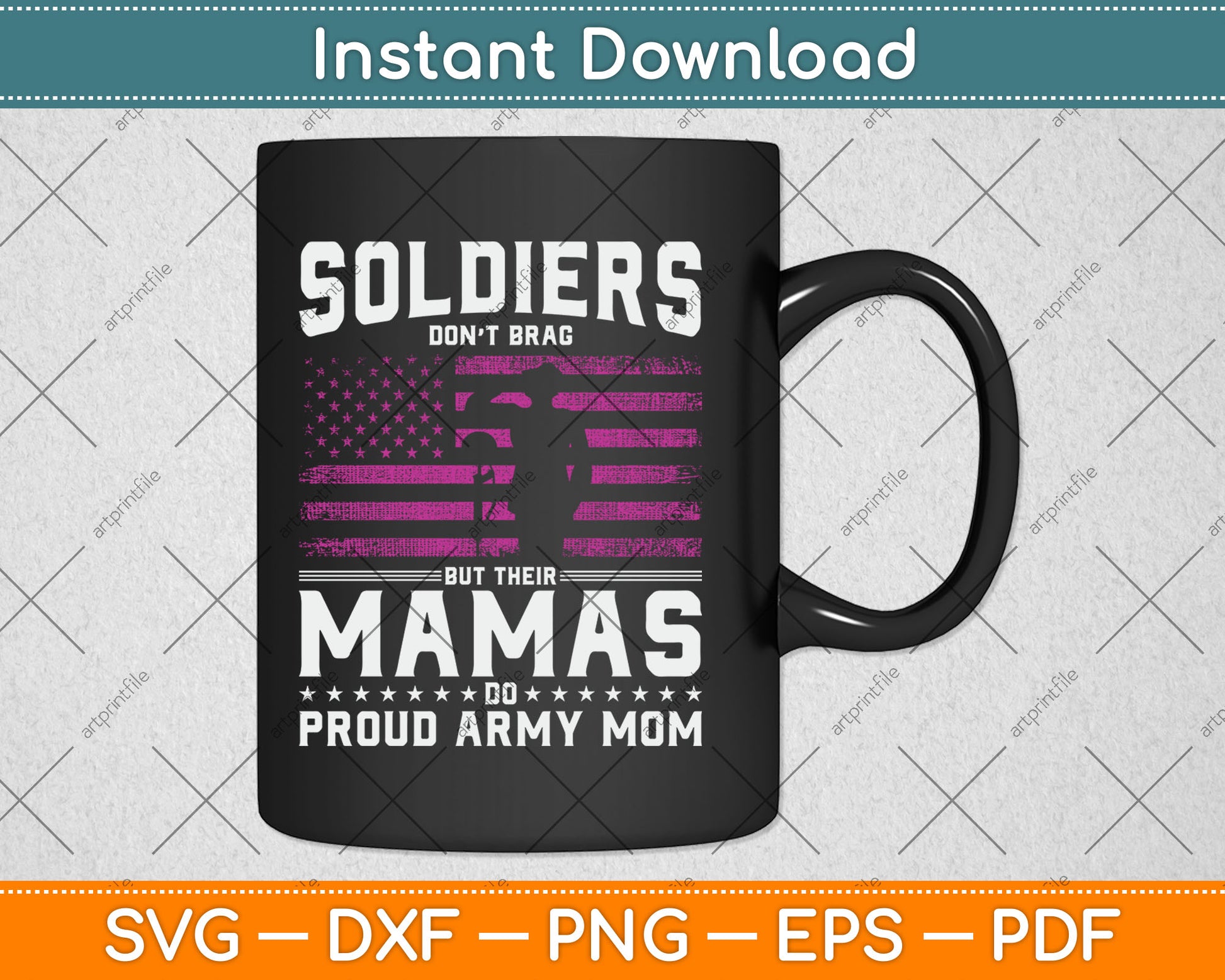 Proud Army Mom Mothers Day Svg Digital Cutting File