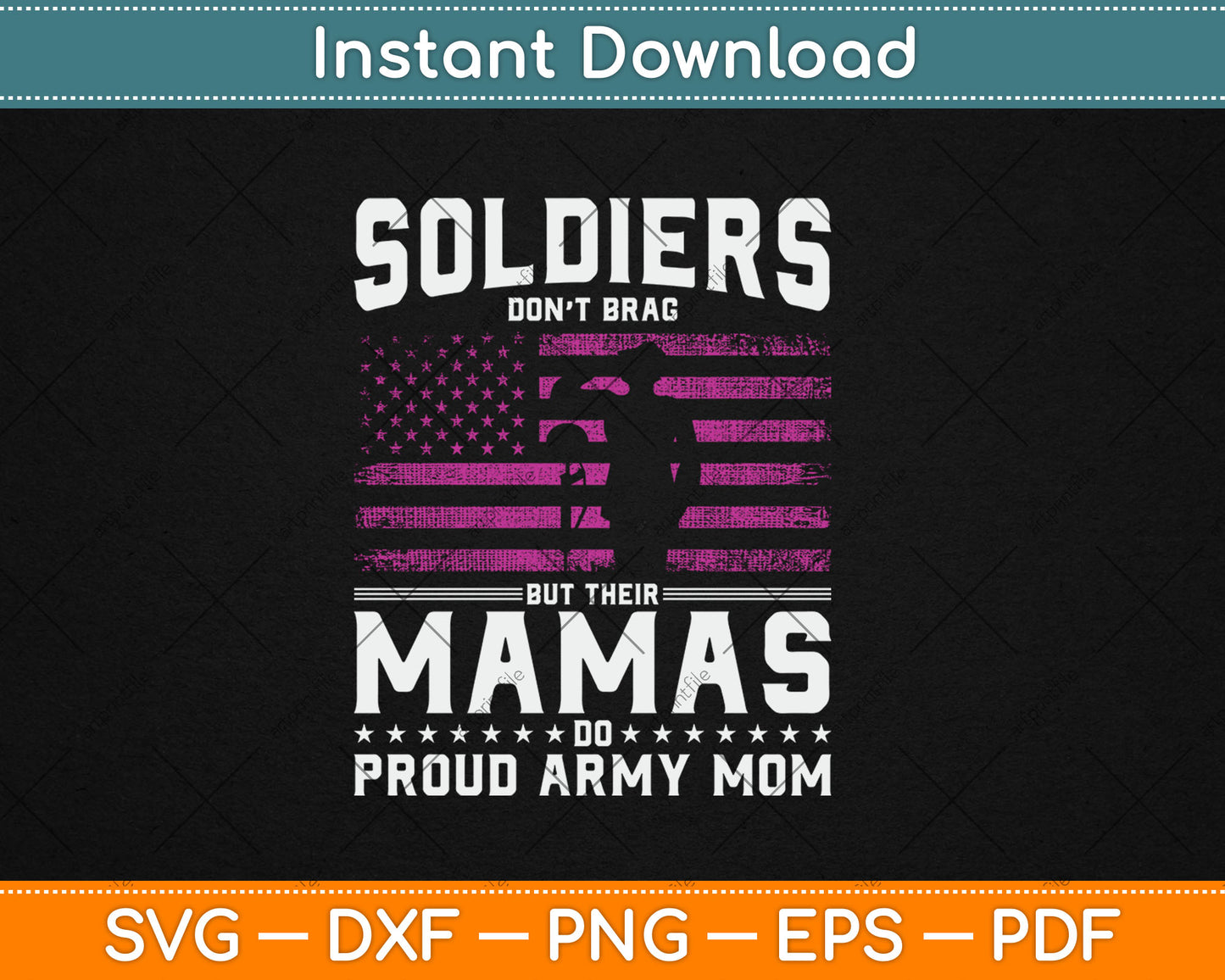 Proud Army Mom Mothers Day Svg Digital Cutting File
