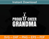 Proud Cheer Grandma Grandmother Cheerleading Svg Digital Cutting File