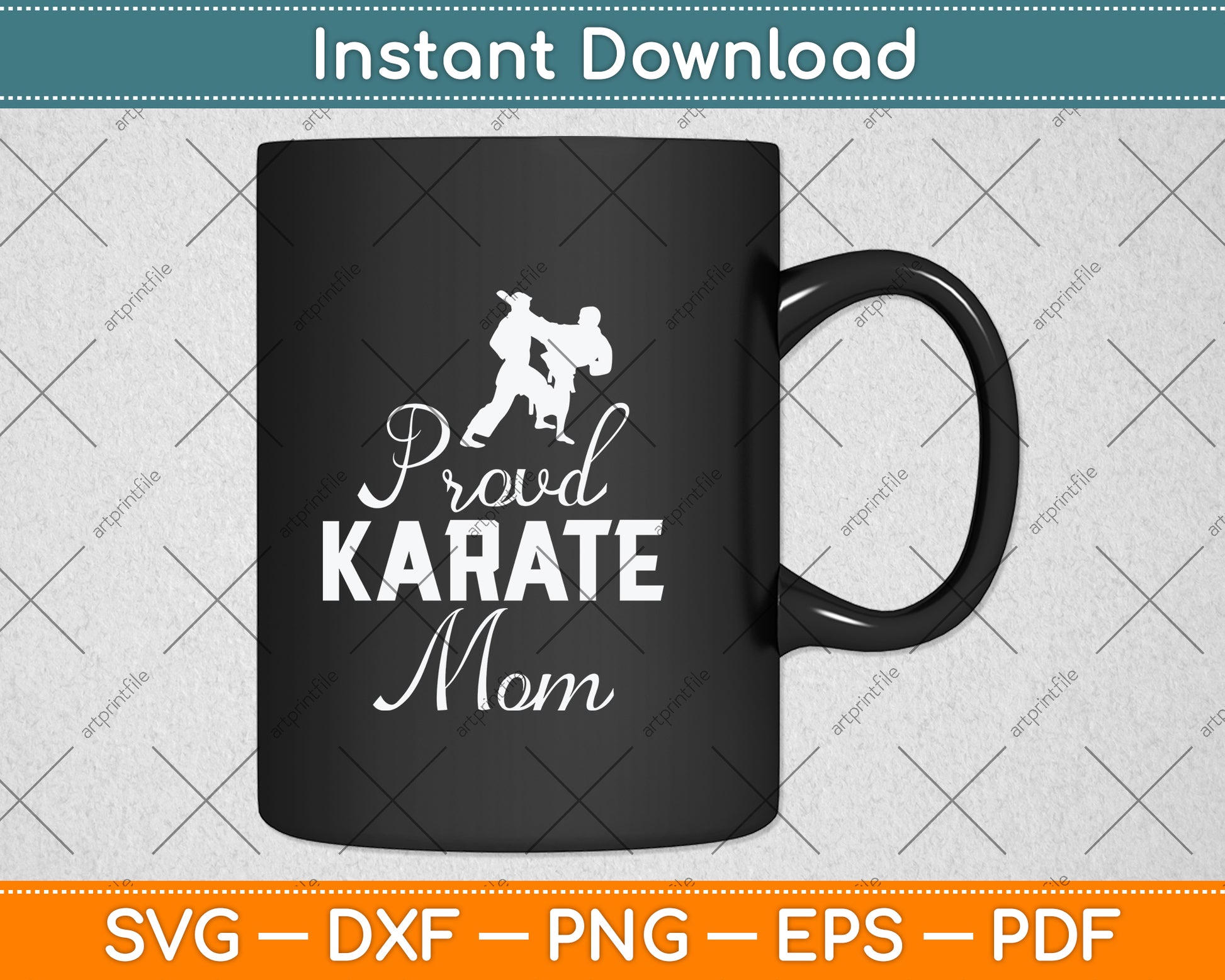 Proud Karate Mom Svg Png Dxf Digital Cutting File