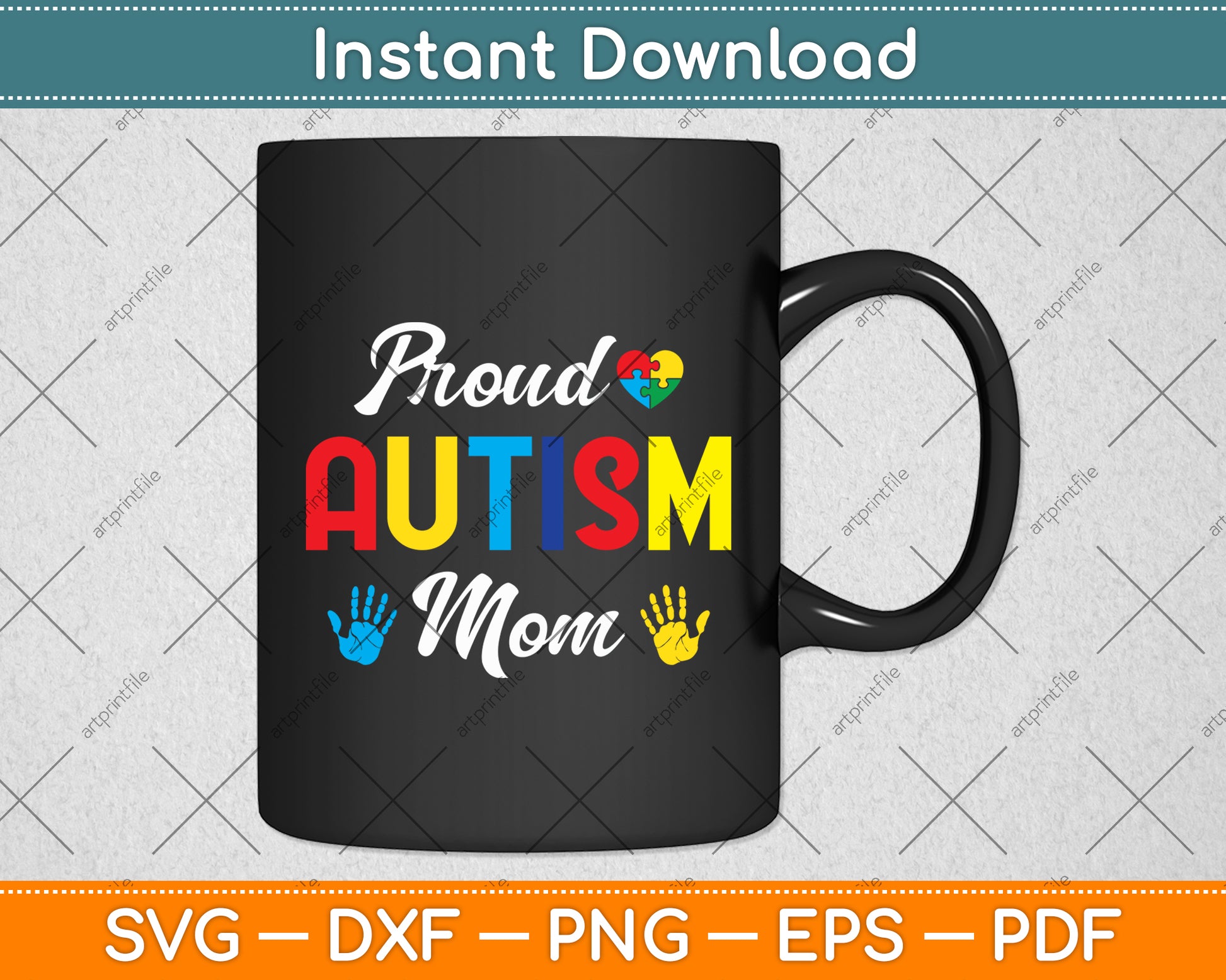 Proud Mom Autism Awareness Mothers Day Svg Digital Cutting File