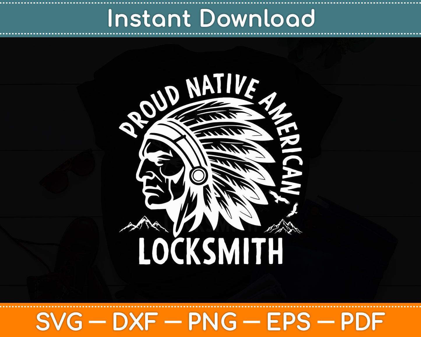 Proud Native American Job Locksmith Svg Digital Cutting File