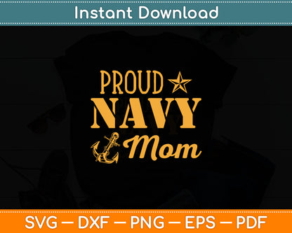Proud Navy Mom Svg Digital Cutting File
