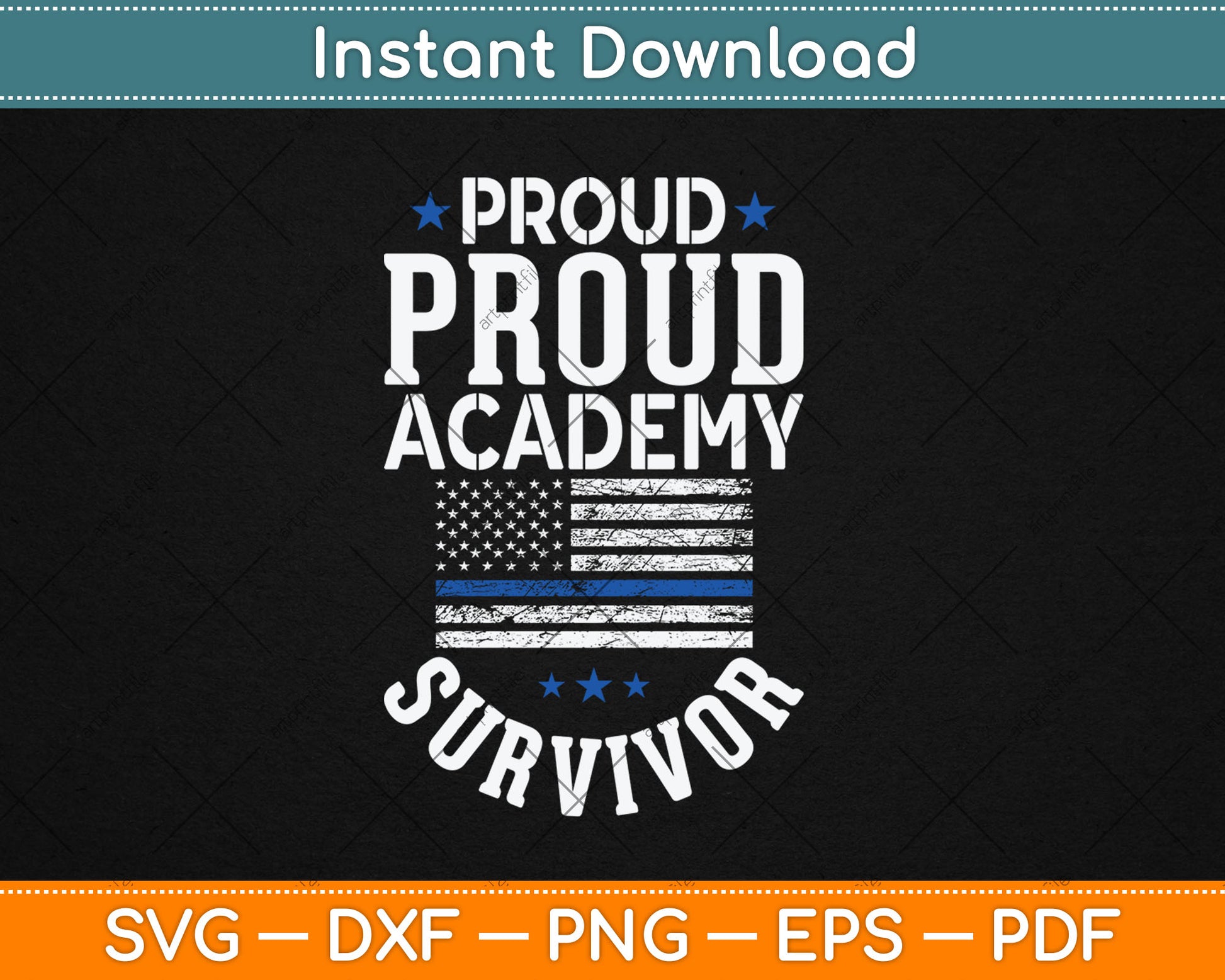 Proud Police Academy Survivor Funny Graduation Gift Svg Digital Cutting File