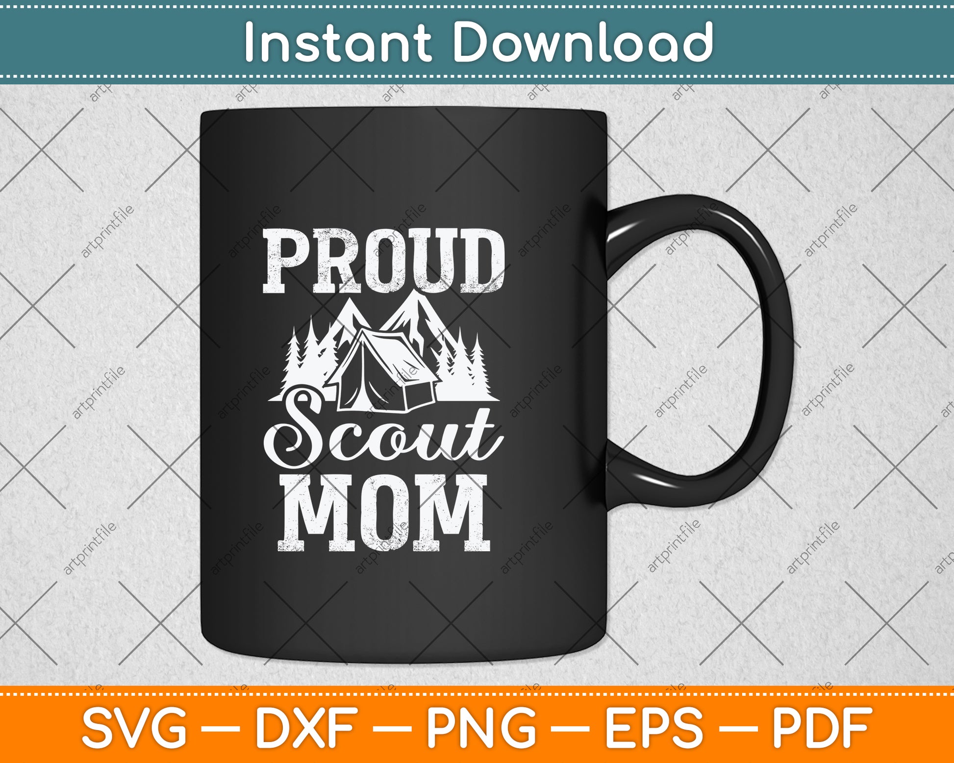 Proud Scout Mom Svg Png Dxf Digital Cutting File
