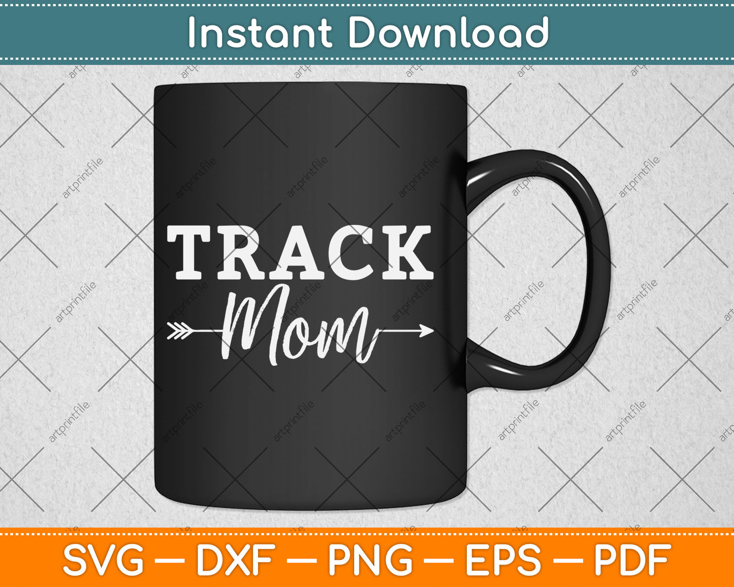 Proud Track & Field Mom Svg Design Digital Cutting File