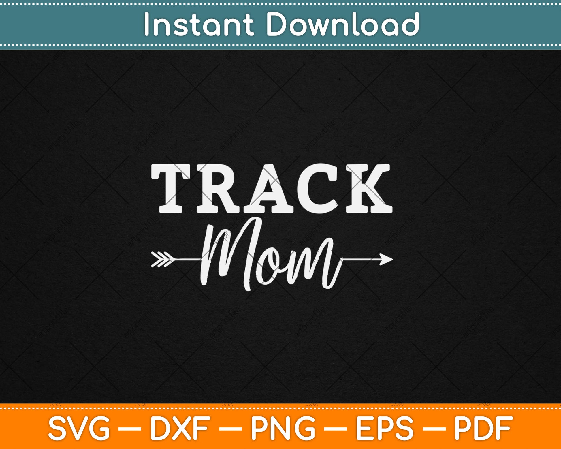 Proud Track & Field Mom Svg Design Digital Cutting File