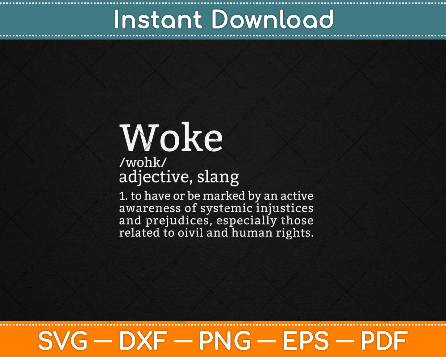 Proud Woke Meaning Definition Politically Informed Woke AF Svg Digital Cutting File