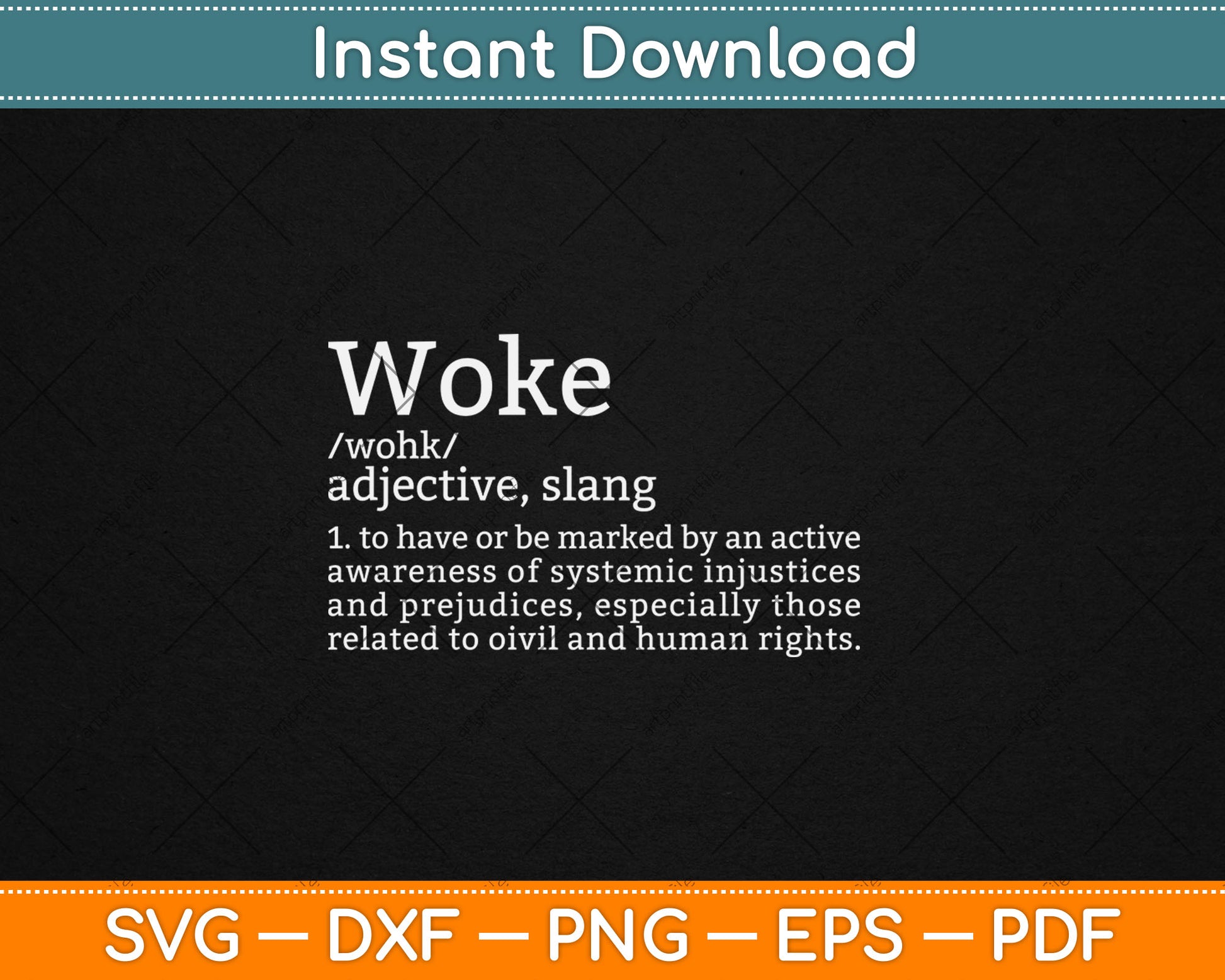 Proud Woke Meaning Definition Politically Informed Woke AF Svg Digital Cutting File
