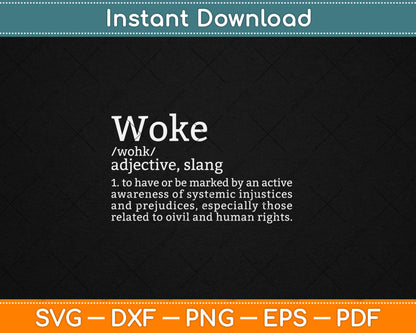 Proud Woke Meaning Definition Politically Informed Woke AF Svg Digital Cutting File
