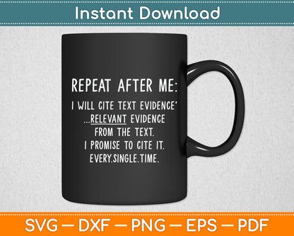Prove It Funny Cite Text Evidence English Students Teachers Svg Digital Cutting File