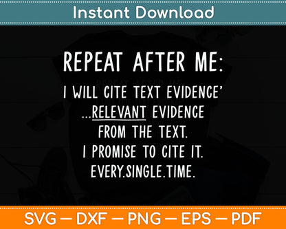 Prove It Funny Cite Text Evidence English Students Teachers Svg Digital Cutting File