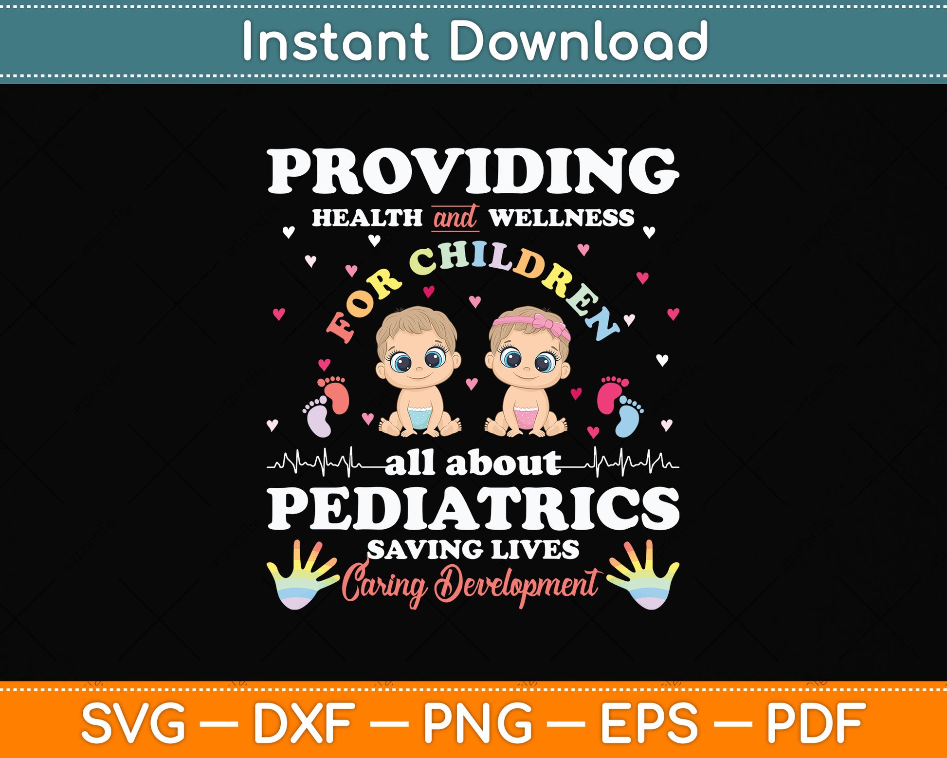 Providing Health Wellness Children Pediatrics Doctor Svg Png Dxf Digital Cutting File