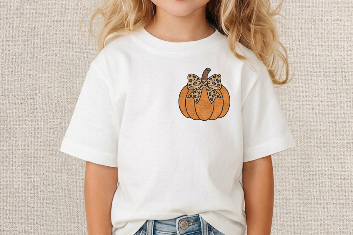 Pumpkin Embroidery Design – Cute Pumpkin Machine Embroidery Pattern, Autumn Fall Harvest Embroidery Design