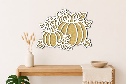 Pumpkin Floral Fall Laser Cut SVG Design
