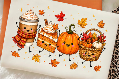 Cute Fall Pumpkin PNG Pumpkin Spice Coffee Cake Autumn Harvest Clipart