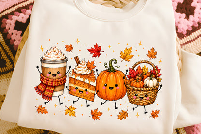 Cute Fall Pumpkin PNG Pumpkin Spice Coffee Cake Autumn Harvest Clipart