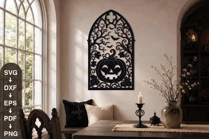 Pumpkin Gothic Arch Halloween SVG
