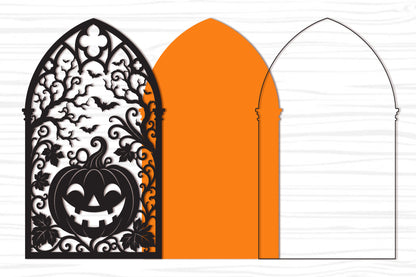 Pumpkin Gothic Arch Halloween SVG