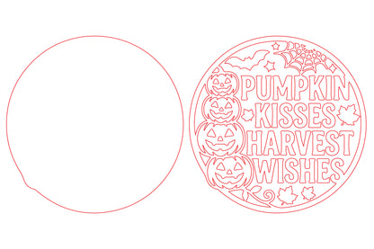 Pumpkin Kisses Harvest Wishes SVG