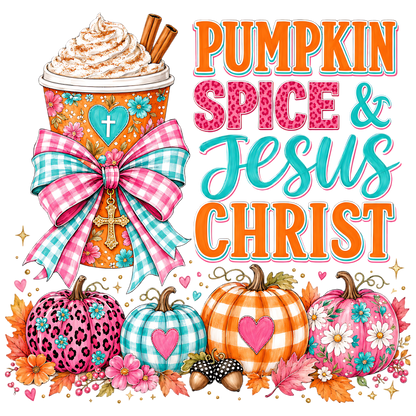 Pumpkin Spice Jesus Christ Fall PNG