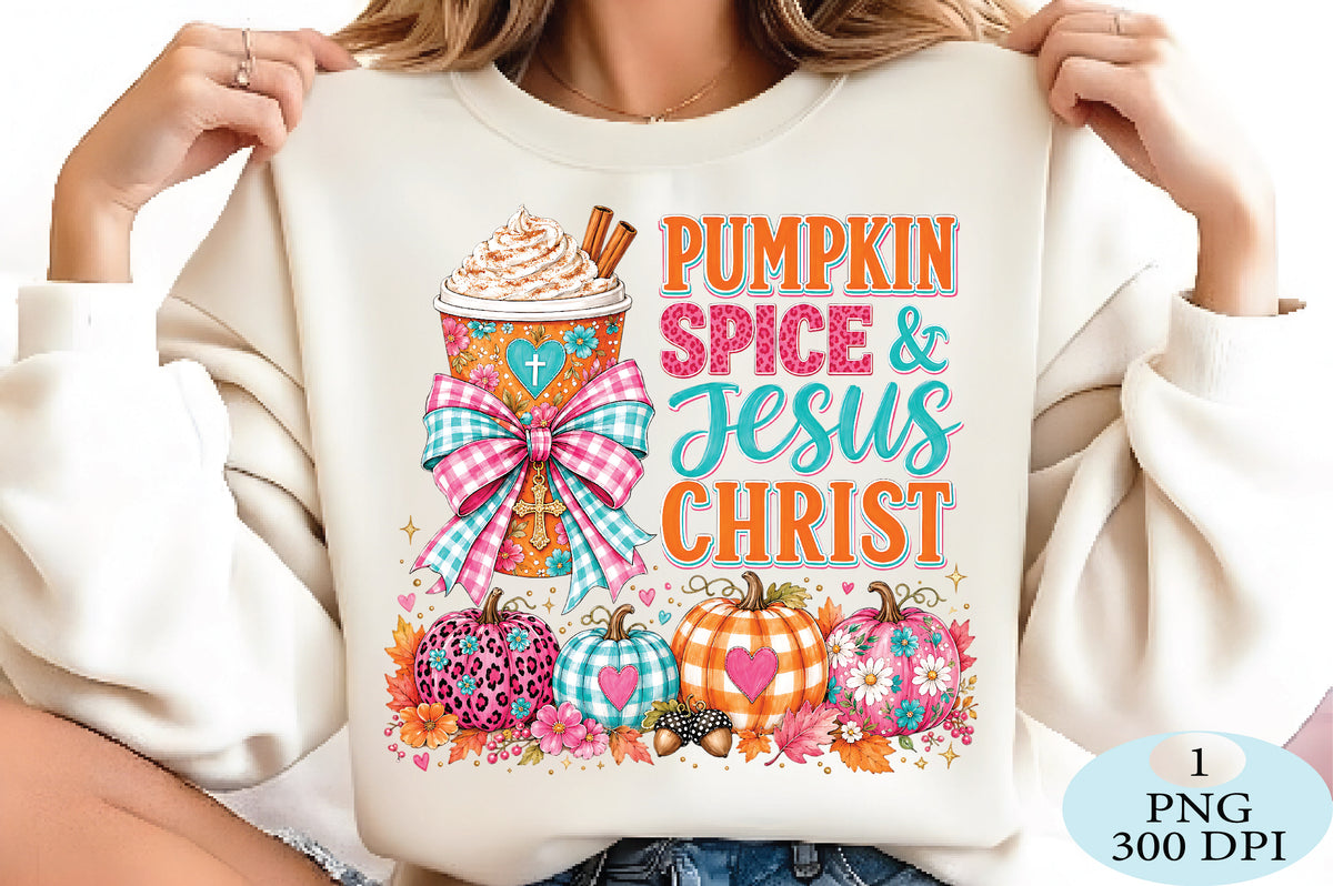 Pumpkin Spice Jesus Christ Fall PNG