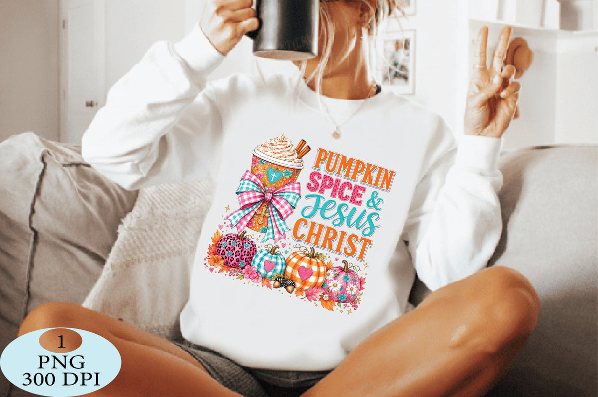 Pumpkin Spice Jesus Christ Fall PNG