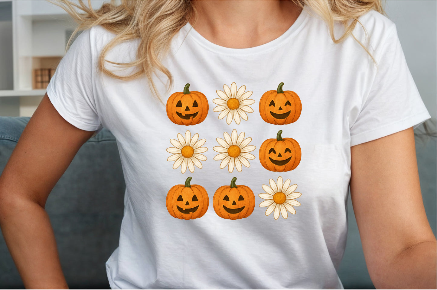 Cute Pumpkin Flower Watercolor Halloween Clipart PNG Bundle