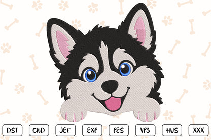Cute Dog Patch Embroidery Design, Adorable Sitting Puppy Machine Embroidery Pattern, Kawaii Dog Patch Design