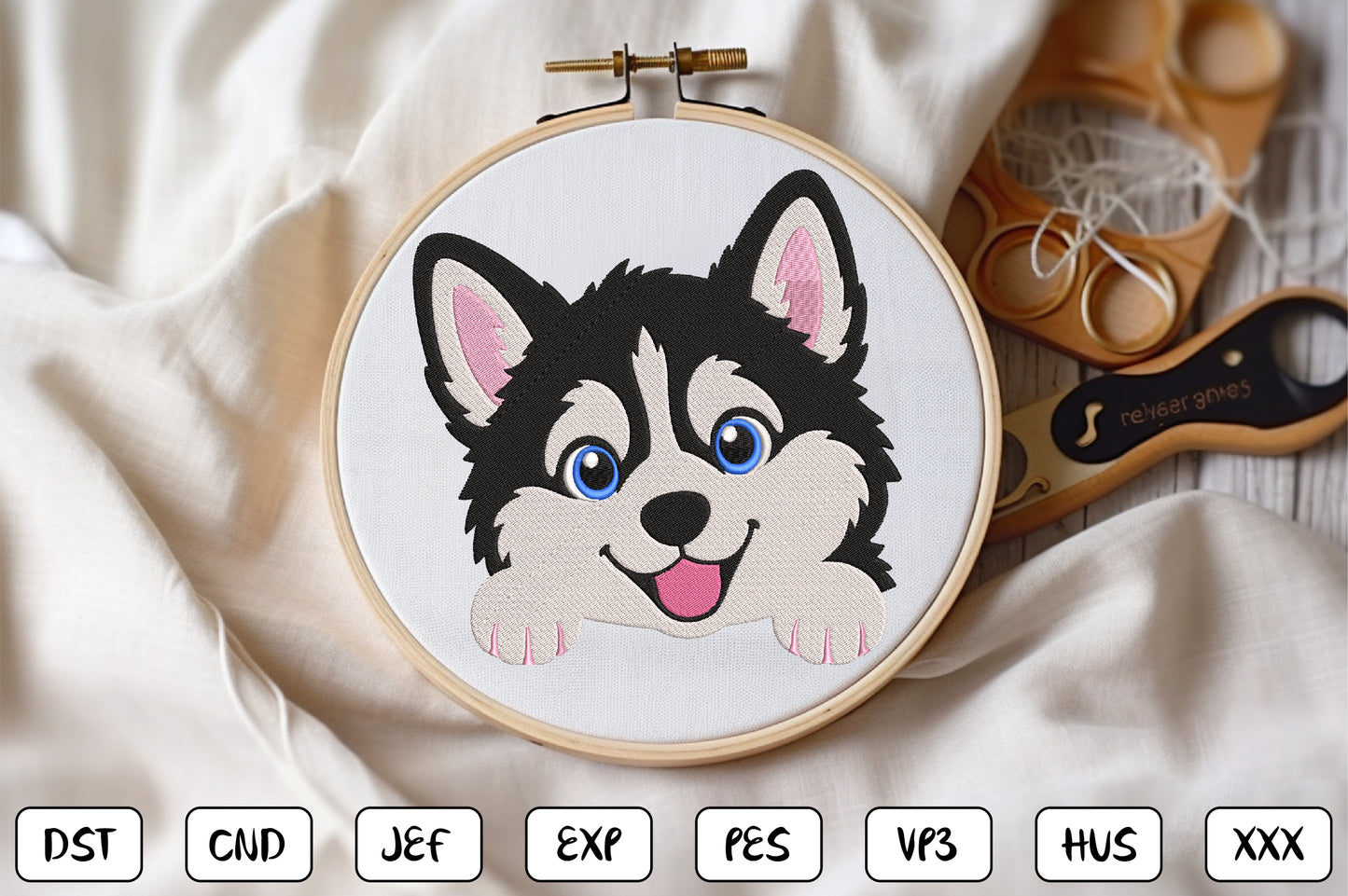 Cute Dog Patch Embroidery Design, Adorable Sitting Puppy Machine Embroidery Pattern, Kawaii Dog Patch Design