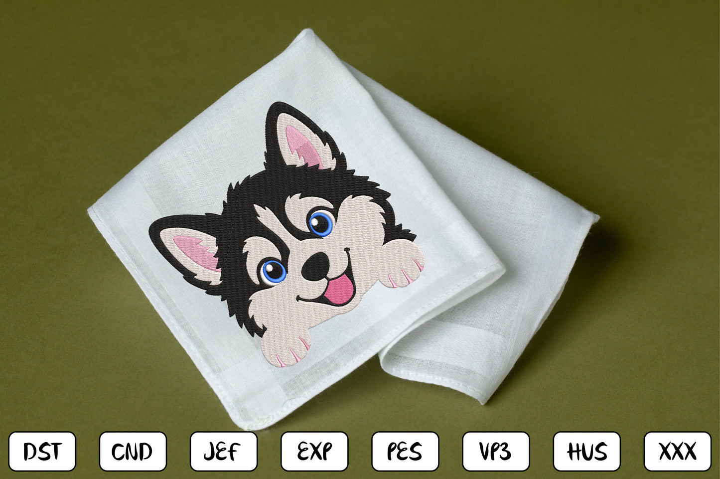Cute Dog Patch Embroidery Design, Adorable Sitting Puppy Machine Embroidery Pattern, Kawaii Dog Patch Design