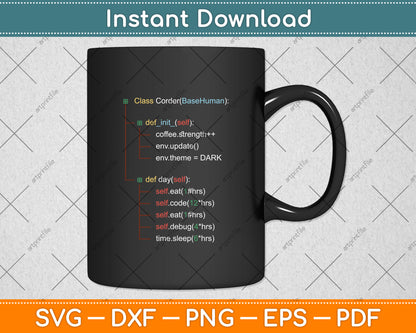 Python Coding Funny Gift For Programming Code Enthusiasts Svg Digital Cutting File