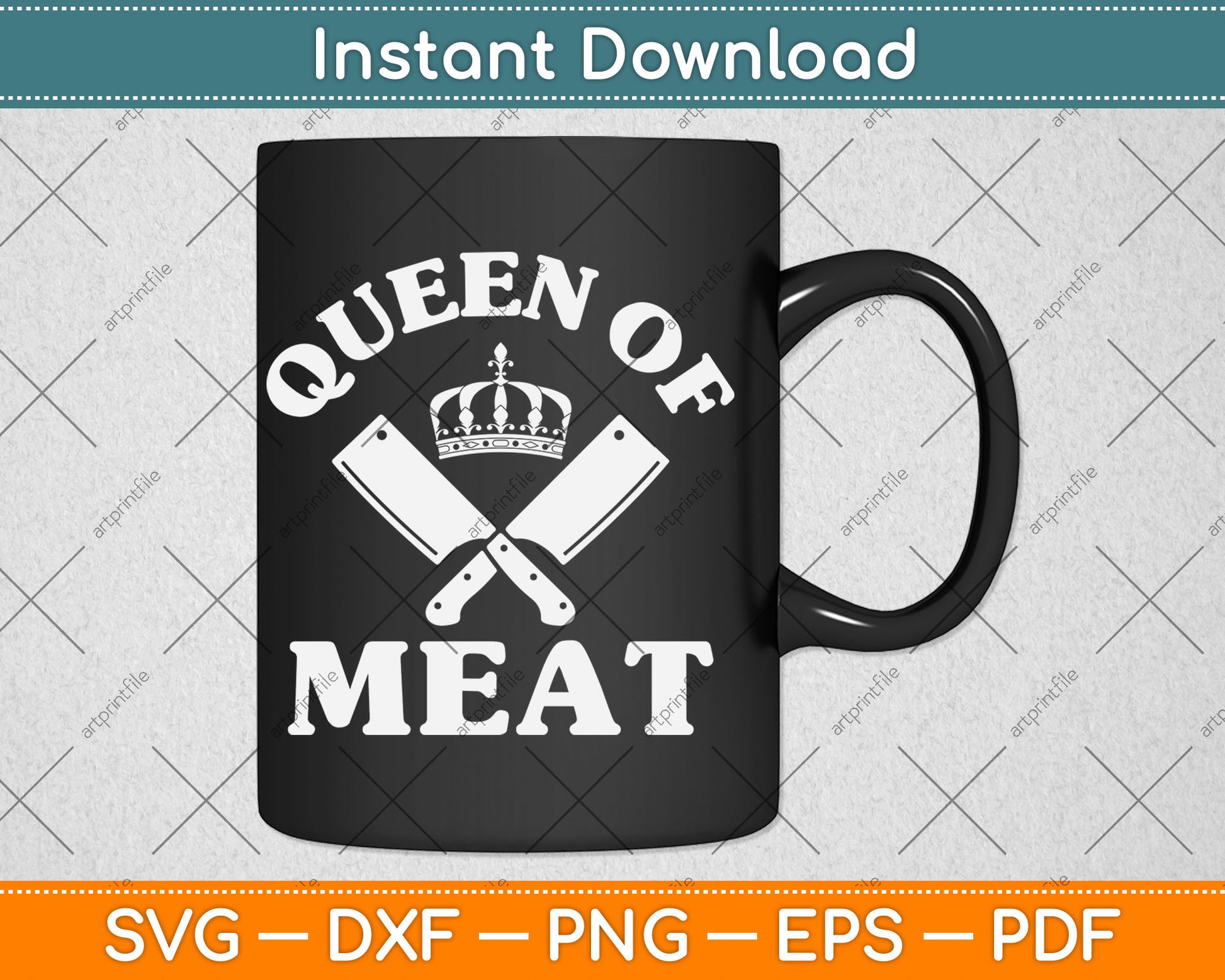 Queen Of The Meat Shop Job Profession Butcher Svg Digital Cutting File