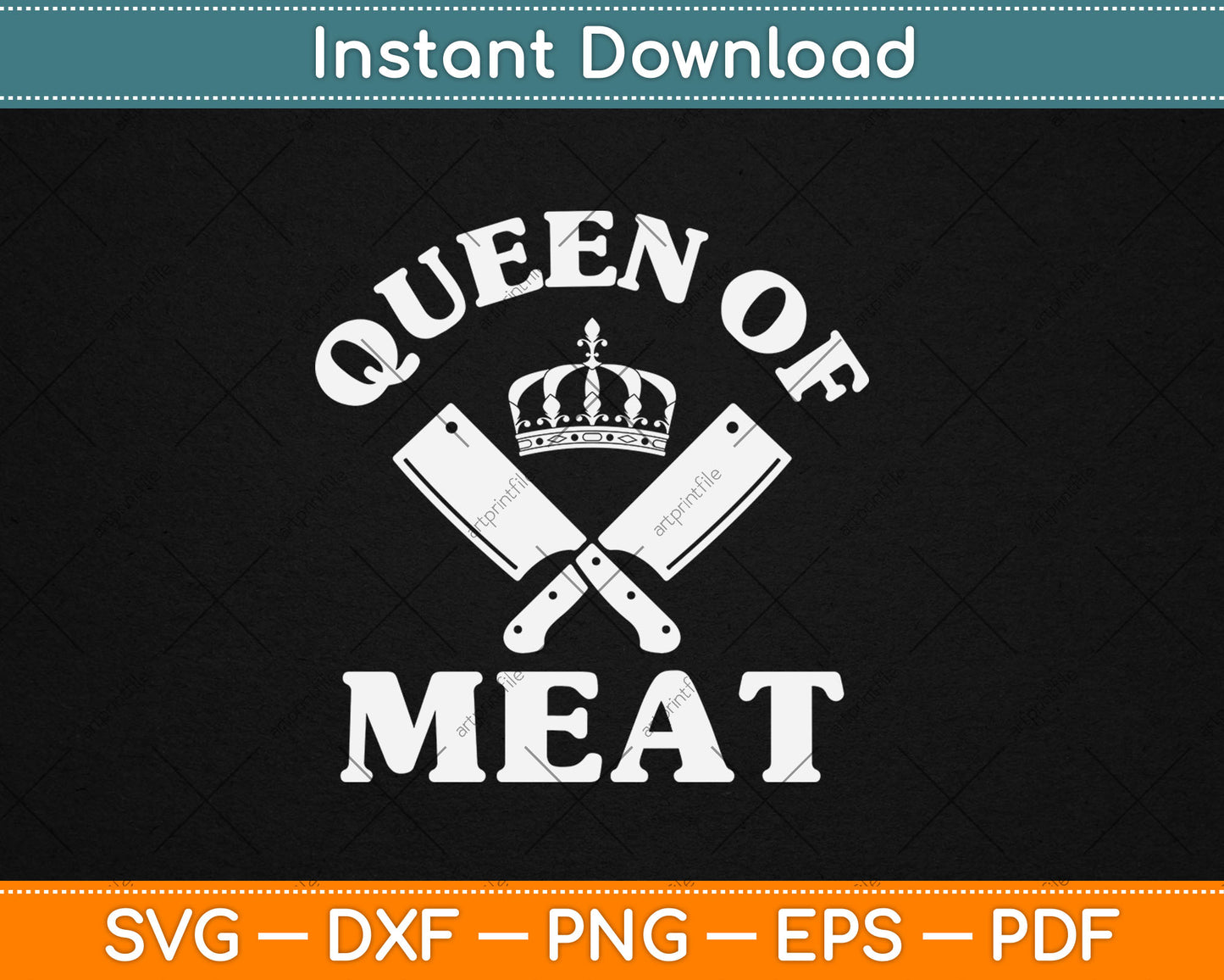 Queen Of The Meat Shop Job Profession Butcher Svg Digital Cutting File