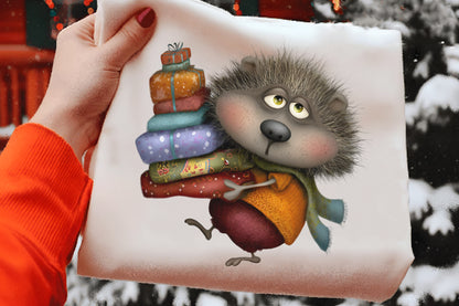 Quirky Christmas Animals Clipart PNG