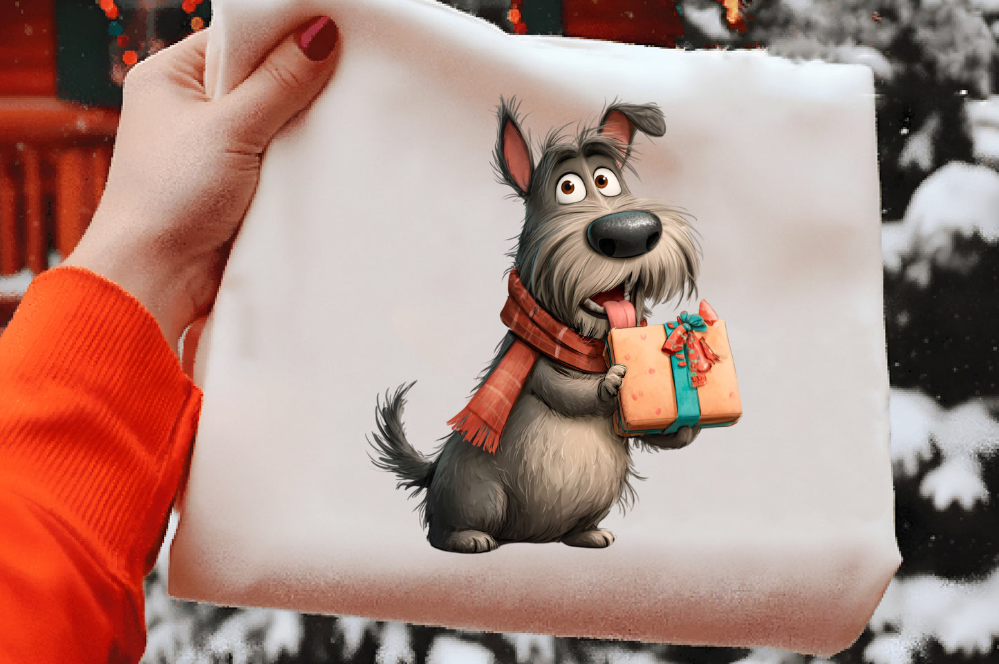 Quirky Christmas Dog Clipart PNG Bundle | Cute Watercolor Holiday Dog Clipart | Festive Christmas Puppy PNG