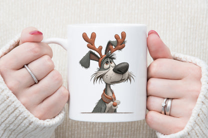 Quirky Christmas Dogs Clipart PNG Bundle