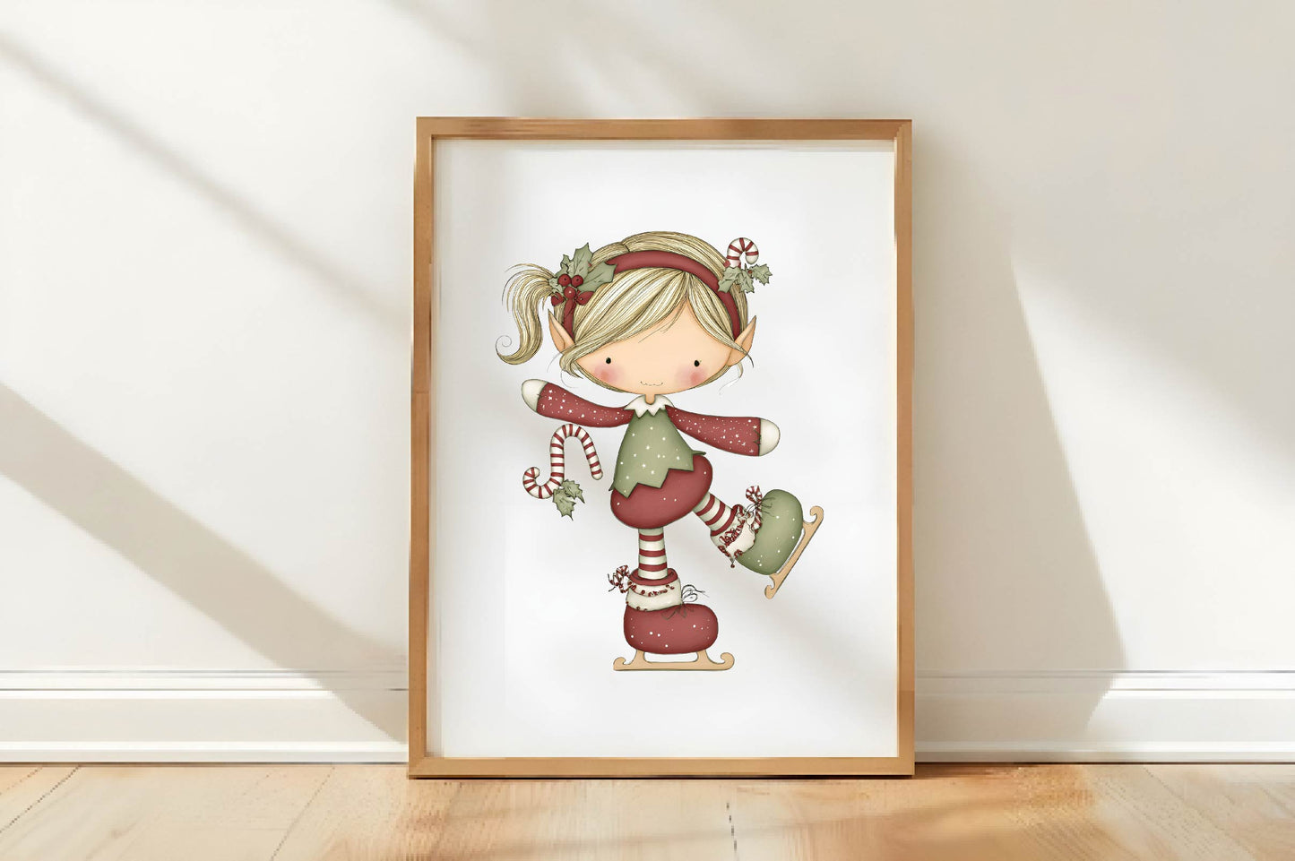 Quirky Christmas Elf Clipart PNG Bundle | Cute Watercolor Holiday Elf Clipart