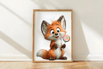 Quirky Christmas Fox Clipart PNG Bundle | Cute Watercolor Holiday Fox Clipart | Festive Woodland Fox PNG