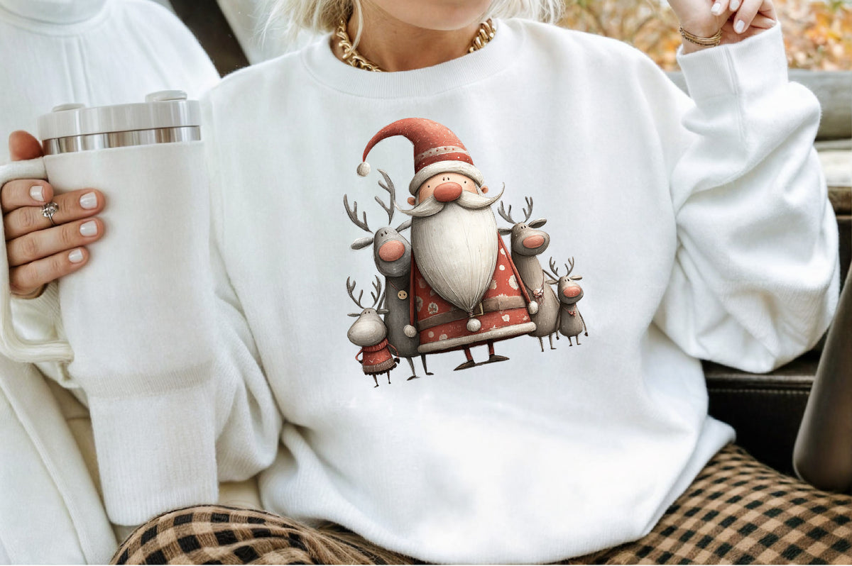Quirky Christmas Santa Clipart PNG Bundle