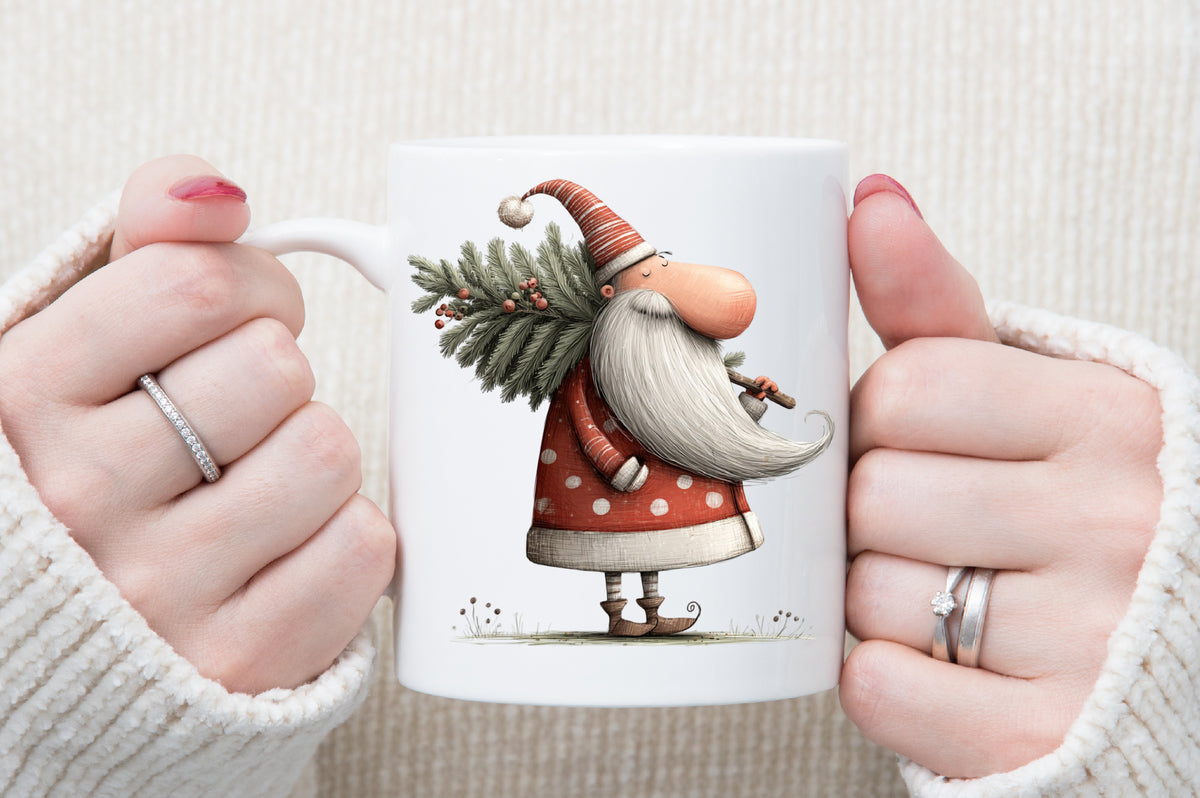 Quirky Christmas Santa Clipart PNG Bundle