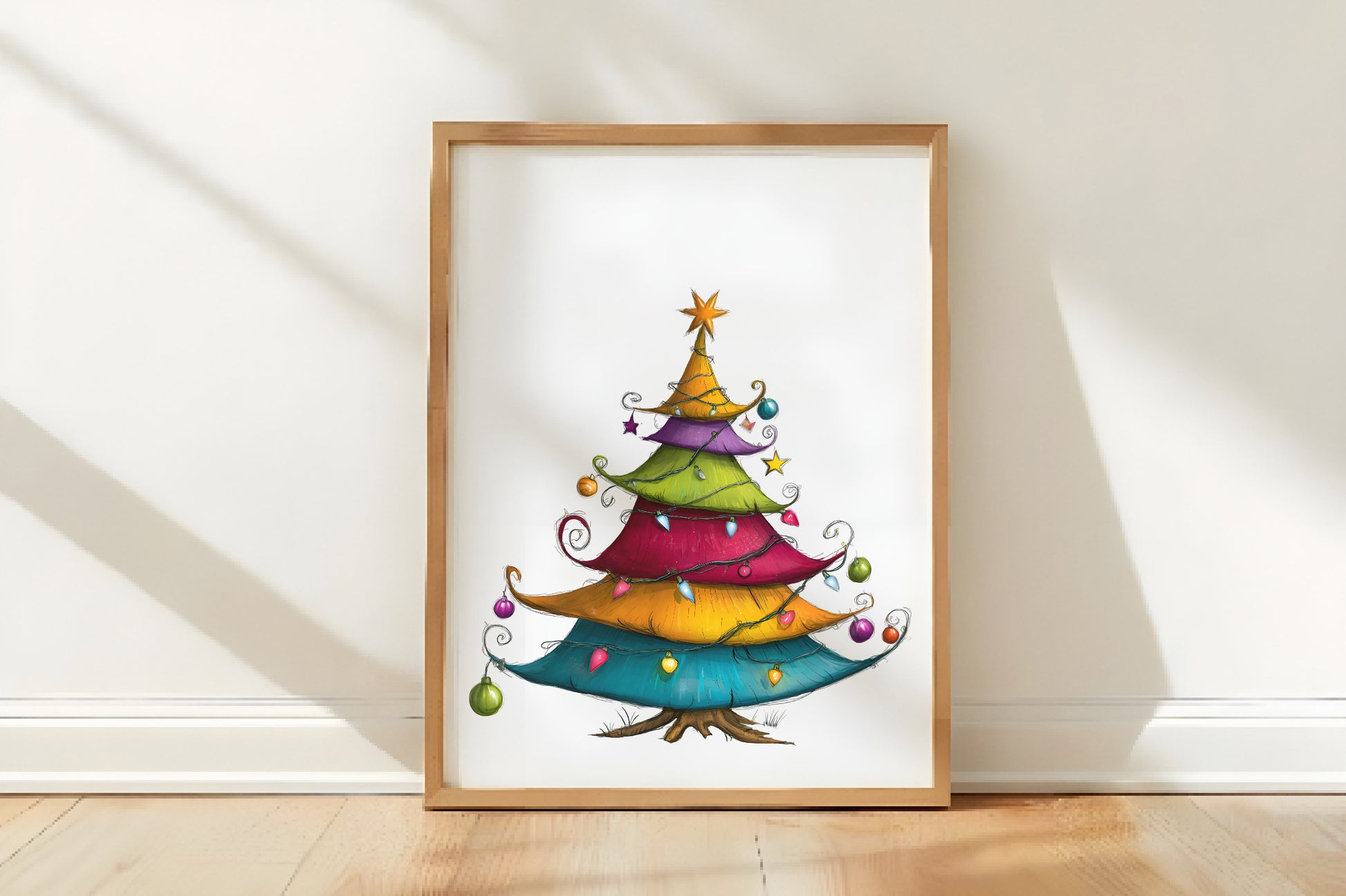 Quirky Christmas Tree Clipart PNG