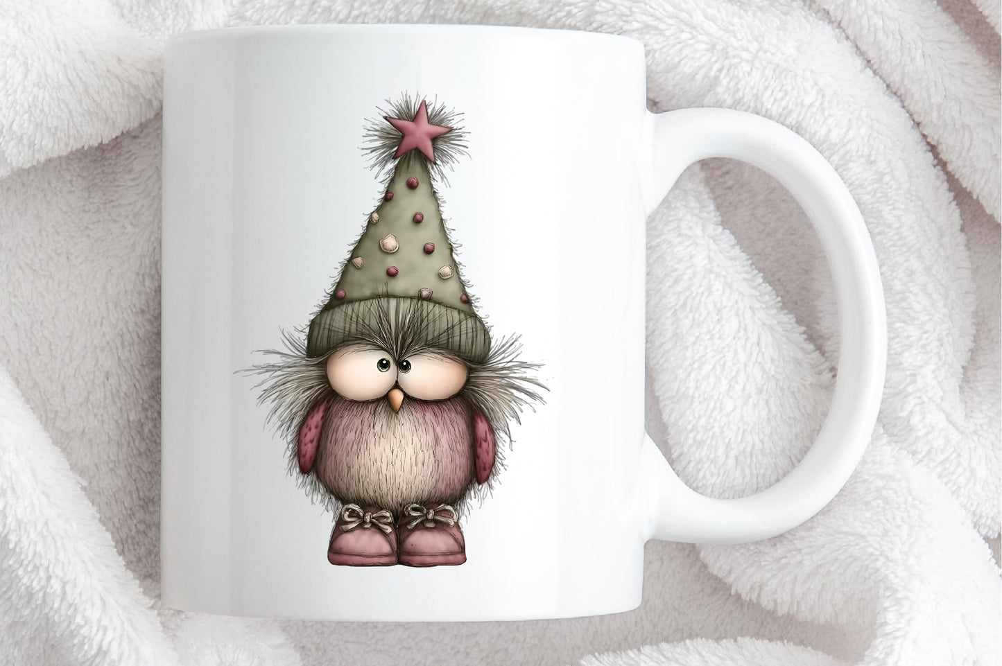 Quirky Funny Christmas Owl Clipart PNG Cute Holiday Owl Designs