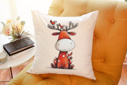 Quirky Funny Christmas Reindeer Clipart PNG Bundle