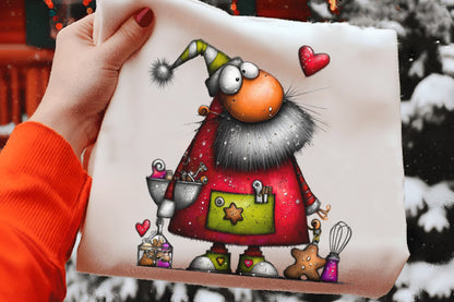 Quirky Funny Christmas Santa Clipart PNG
