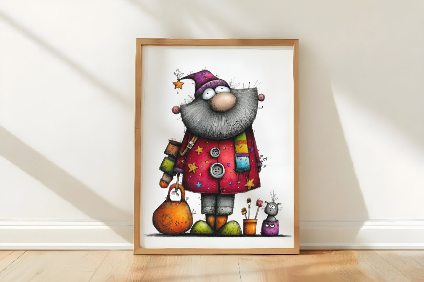 Quirky Funny Christmas Santa Clipart PNG