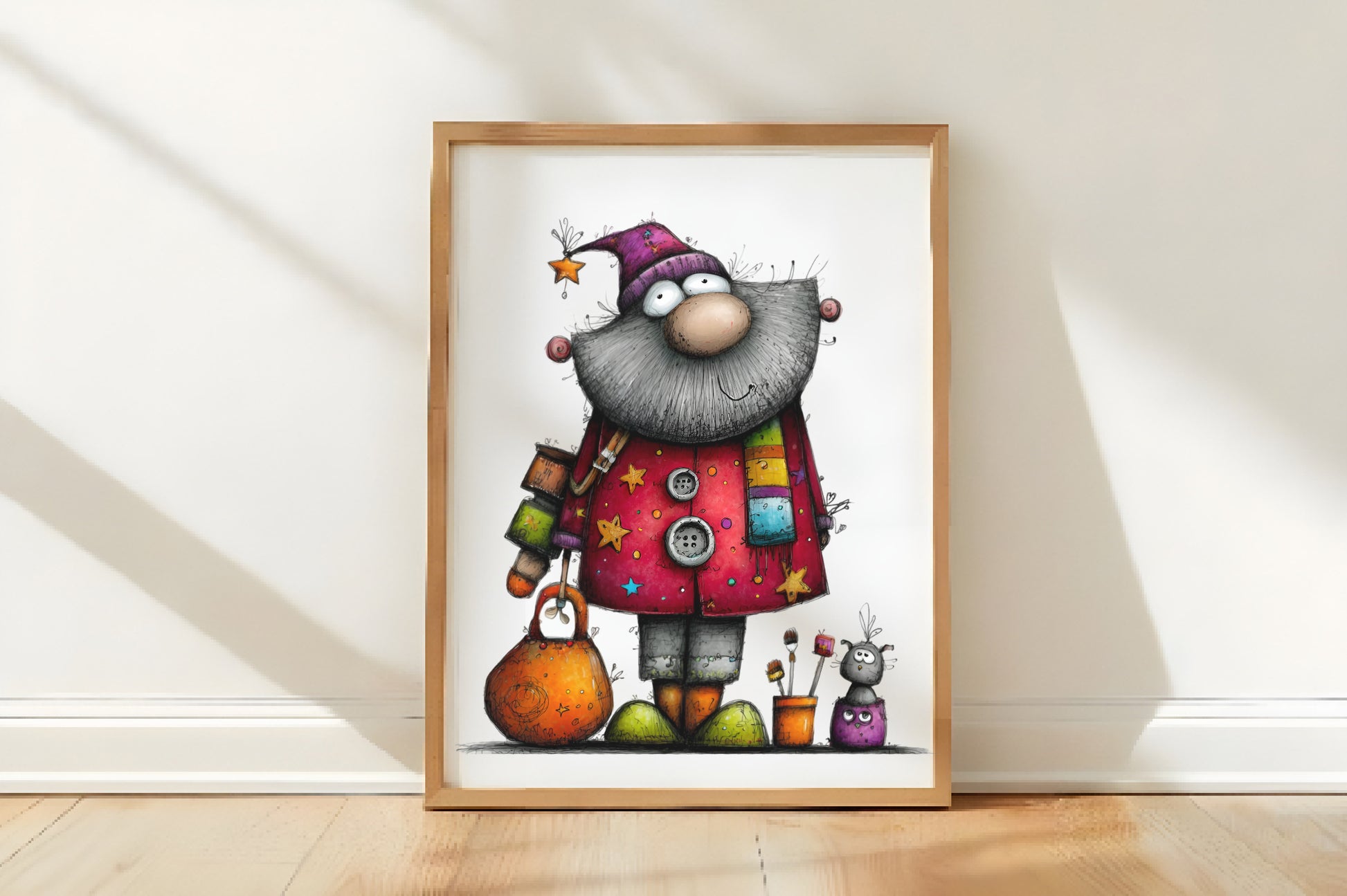 Quirky Funny Christmas Santa Clipart PNG
