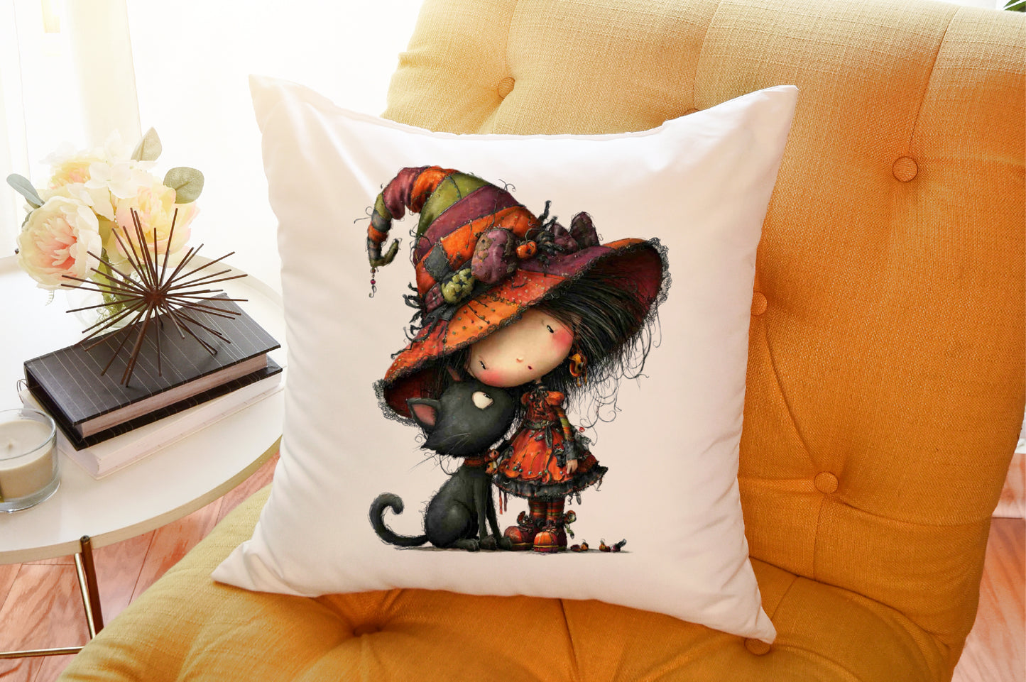 Quirky Halloween Witch PNG Clipart Bundle